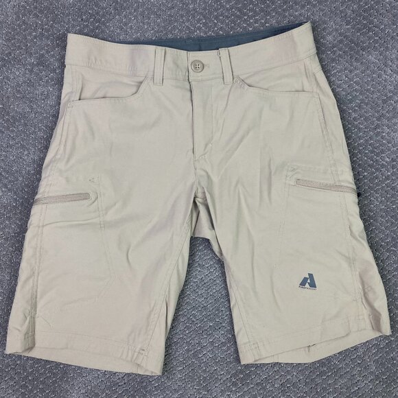 Eddie Bauer First Ascent Shorts Men's 34 Khaki Cargo Hiking Guide Pro Outdoor - Picture 1 of 13